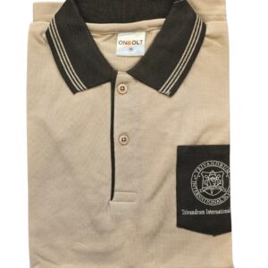 Beige School Polo T-Shirt